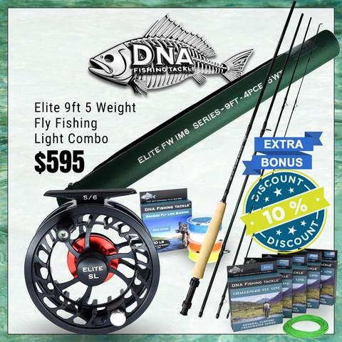 DNA Fishing’s Elite 9ft 5 Weight Fly Fishing “Light Combo”