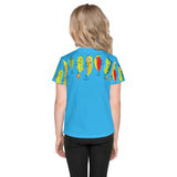 "HERE FISHY FISHY" FUNTIME LURE CREW NECK T-SHIRT - HOT BLUE STYLE #2