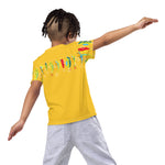 "HERE FISHY FISHY" Kids Funtime Lure Crew Neck tee - YELLOW STYLE #2