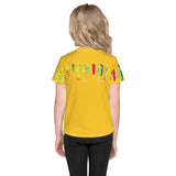 "HERE FISHY FISHY" Kids Funtime Lure Crew Neck tee - YELLOW STYLE #2