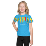 "HERE FISHY FISHY" FUNTIME LURE CREW NECK T-SHIRT - HOT BLUE STYLE #2