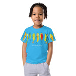 "HERE FISHY FISHY" FUNTIME LURE CREW NECK T-SHIRT - HOT BLUE STYLE #2