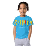 "HERE FISHY FISHY" FUNTIME LURE CREW NECK T-SHIRT - HOT BLUE STYLE #2