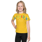 "HERE FISHY FISHY" Kids Funtime Lure Crew Neck tee - YELLOW STYLE #2