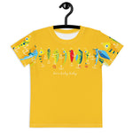 "HERE FISHY FISHY" Kids Funtime Lure Crew Neck tee - YELLOW STYLE #2