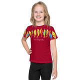 "HERE FISHY FISHY" KIDS FUNTIME LURE CREW NECK TEE - BOLD RED STYLE #2