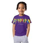 "HERE FISHY FISHY" FUNTIME LURE CREW NECK T-SHIRT - PURPLE STYLE #2