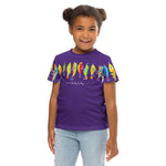 "HERE FISHY FISHY" FUNTIME LURE CREW NECK T-SHIRT - PURPLE STYLE #2