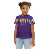 "HERE FISHY FISHY" FUNTIME LURE CREW NECK T-SHIRT - PURPLE STYLE #2