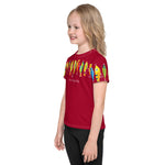 "HERE FISHY FISHY" KIDS FUNTIME LURE CREW NECK TEE - BOLD RED STYLE #2