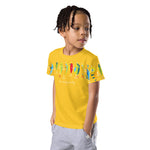 "HERE FISHY FISHY" Kids Funtime Lure Crew Neck tee - YELLOW STYLE #2