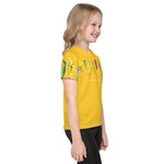 "HERE FISHY FISHY" Kids Funtime Lure Crew Neck tee - YELLOW STYLE #2