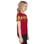 "HERE FISHY FISHY" KIDS FUNTIME LURE CREW NECK TEE - BOLD RED STYLE #2