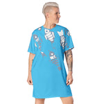 Blue Tribal Fish T-shirt dress