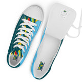 Men’s Blue Scallop Lure high top canvas shoes