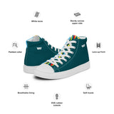 Men’s Blue Scallop Lure high top canvas shoes