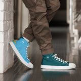 Men’s Blue Scallop Lure high top canvas shoes