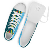 Women’s Scallop Lure high top canvas shoes ( Blue )