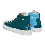 Women’s Scallop Lure high top canvas shoes ( Blue )