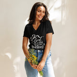 “...have you tried fishing?” Women’s relaxed v-neck t-shirt