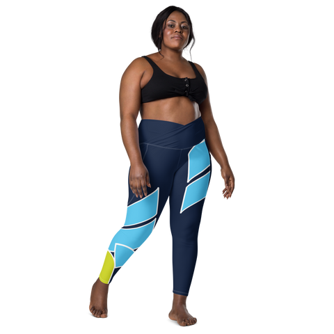 Crossover leggings with pockets