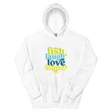 Fish Laugh Love Shine WRFL Plus Size Hoodie